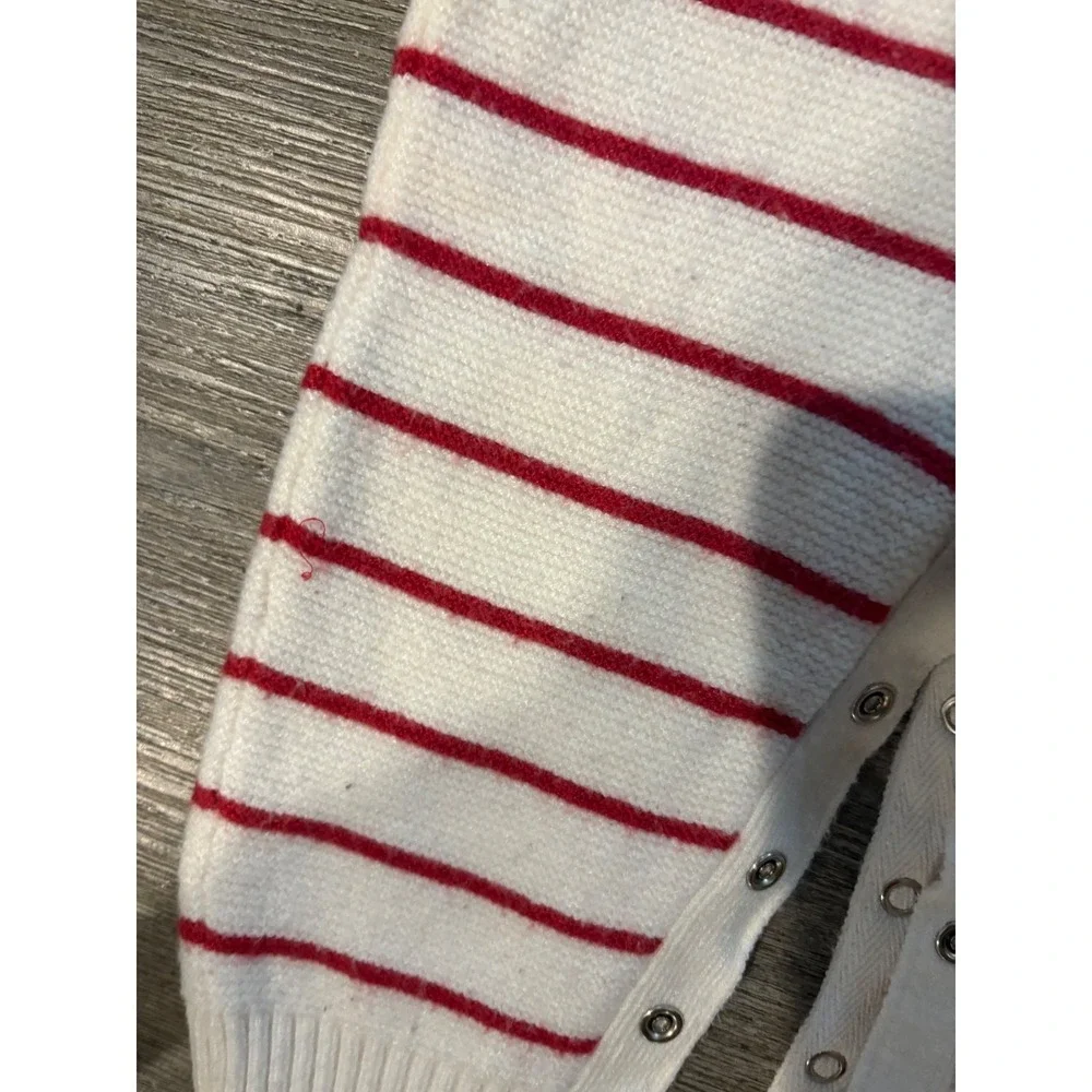 Gerber Baby Boy‎ Girl Red White Stripe Knit Romper Jumpsuit 12 Months